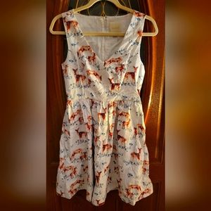 Modcloth Deer Dress sz Small